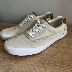 J. Crew Men’s Canvas Lace Up Sneakers Size 9 Neutral Fall